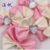 Corbata brillante con taladro lazos de satén corbata doble cinta corbata ropa accesorios cajas de regalo embalaje accesorios details Picture